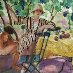 The Garden at Summer (Pierre and Nono under the Grapes)